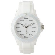 Now is Zen™ Mindful Meditation Pure Peaceful White Watch