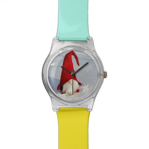 Scandinavian Christmas Gnome Wrist Watch