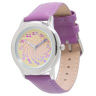 Time Travelers Cool Kids Watch in Purple