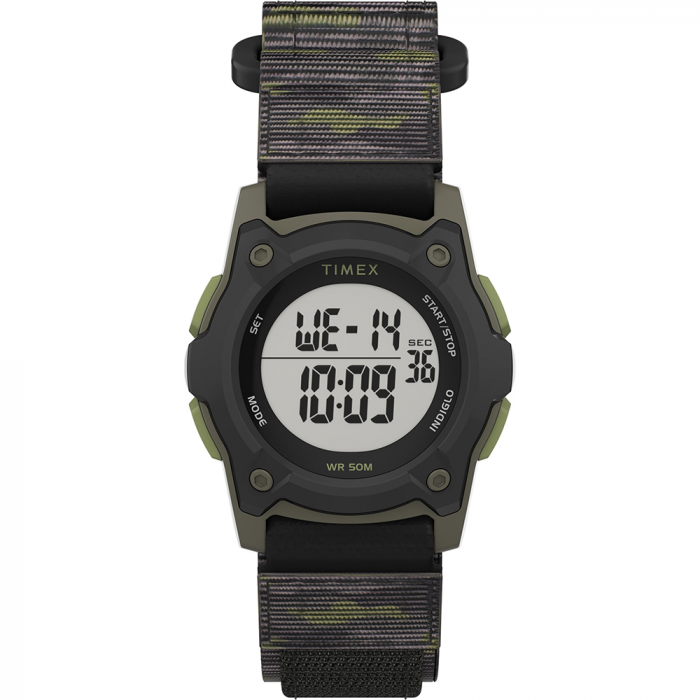 Timex Kid’s Digital 35mm Watch – Green Camo w/Fastwrap Strap