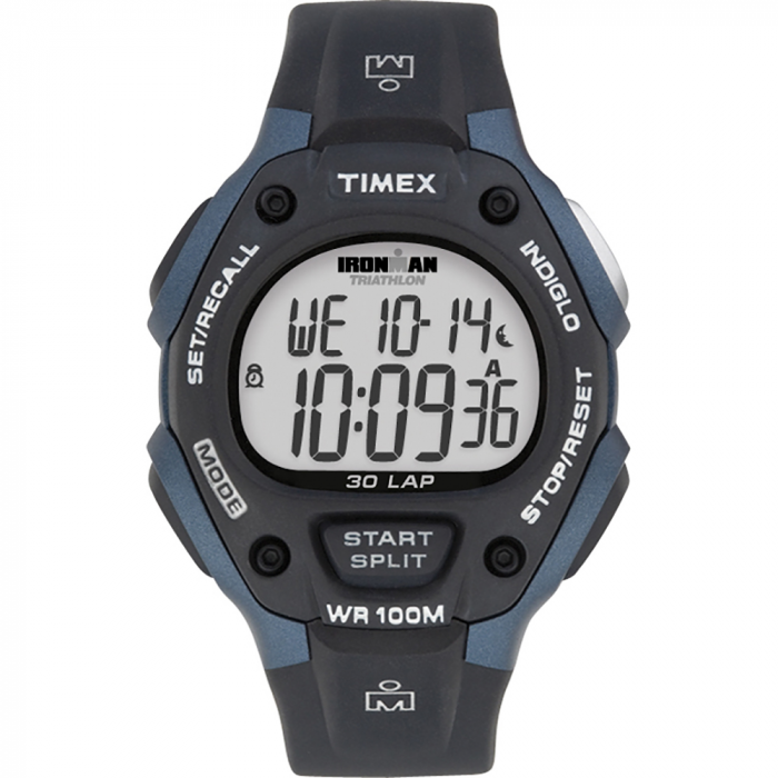 Timex IRONMANA(R) Classic 30 Full-Size 38mm Watch – Grey/Blue