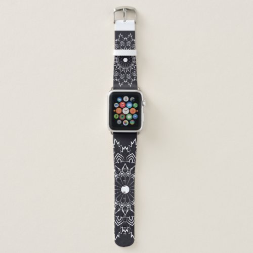Colorful luxury gradient mandala arabesque pattern apple watch band