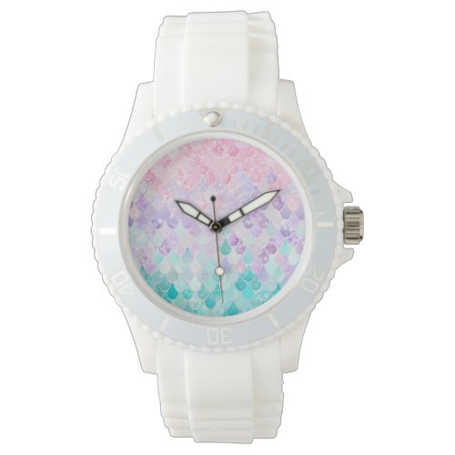 Cute Mermaid Girls Sports Watch, Pink, Purple Watch