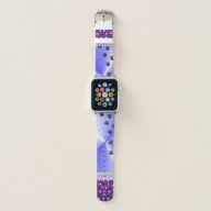 Girly Dog Paw Print &amp; Glitter Apple Watch Band