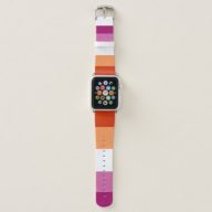 Lesbian flag apple watch band