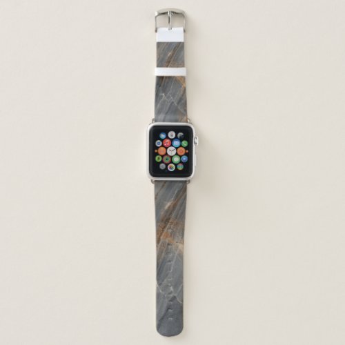 Luxurious Grey Agate Marble texture with brown. Po Apple Watch Band