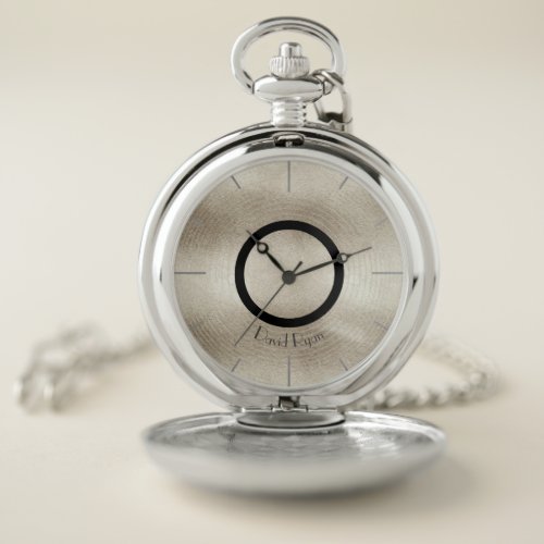 Luxury Music Platinum Record Disc  Monogram Pocket Watch