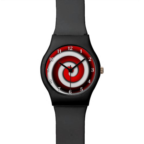 Red Hypnotic Spiral Watch
