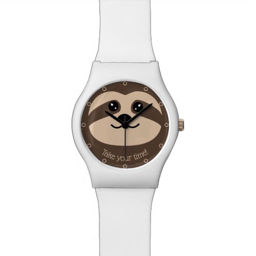 "Take Your Time" Sloth Face Watch