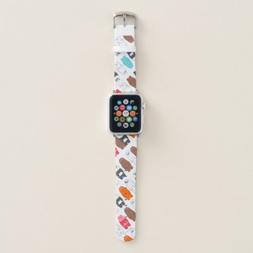 We Bare Bears Colorful Bear Pattern Apple Watch Band