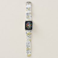 Autumn seamless pattern vintage with yellow berrie apple watch band