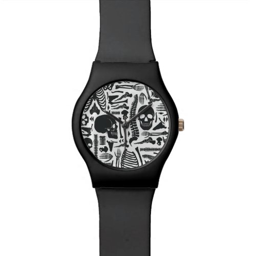Human Skeleton Pattern Gothic Watch