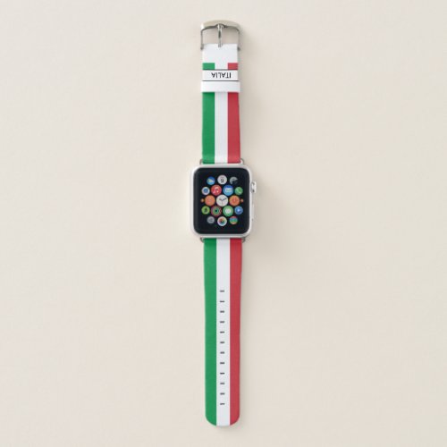 Italian flag of Italy personalized watch strap