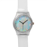 opal stone reflections watch