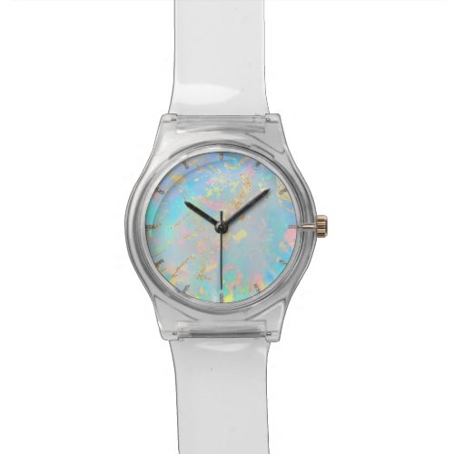 opal stone reflections watch