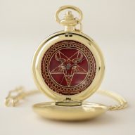 Ornate Goat Baphomet Pocket Watch