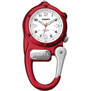 Dakota 3879 Mini Clip Microlight Watch with Red Aluminum Casing