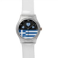 Greek Flag &amp; Hearts – Greece /sports fan Watch