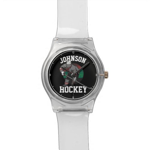 Personalized Ice Hockey Player Team Athlete Name L Watch