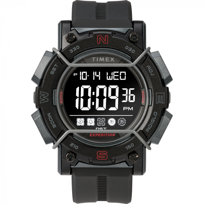 Timex Expedition Digital Face 47mm – Black Screen w/Black Resin Strap