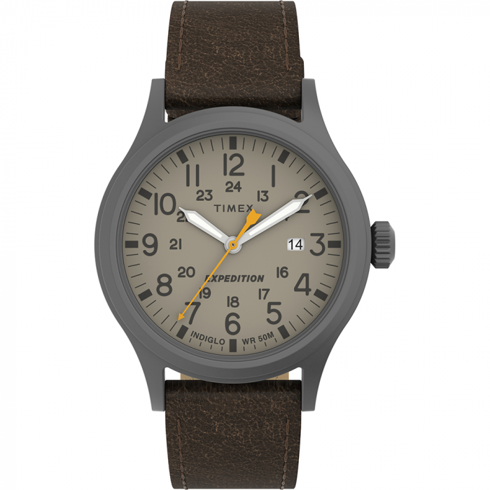 Timex ExpeditionA(R) Scout(TM) – Khaki Dial – Brown Leather Strap