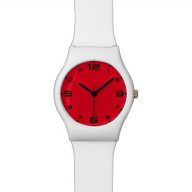 White Red Face Watch