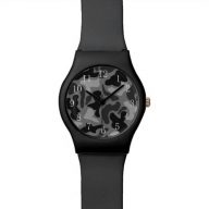 Black Camo Numbered Boys Watch