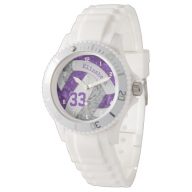 girly purple gray custom sports volleyball watch