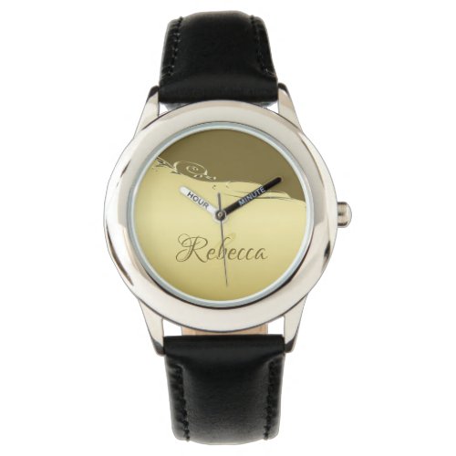 Luxury gold metal decorative on Military gold Watch