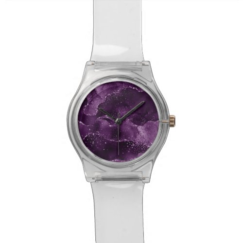 Moody Purple Agate | Luxe Royal Violet Jewel Tone Watch
