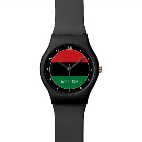Pan African, Unia Flag Symbol trendy fashion watch