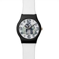 Penguin In Winter Watercolor  Watch