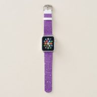 Purple Glitter Glam Sparkle Girly Apple Watch Band