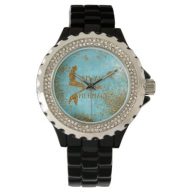 Always be a mermaid- gold glitter mermaid vision watch