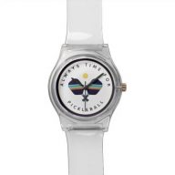 Always Time for Pickleball Paddles Blue Yellow Watch