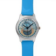 Closeup on Prague Astronomical Clock, Czech R. Watch