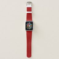 Dark Candy Apple Red Solid Color Apple Watch Band