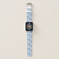Mr. Narwhal Blue Snowflake Pattern Apple Watch Band
