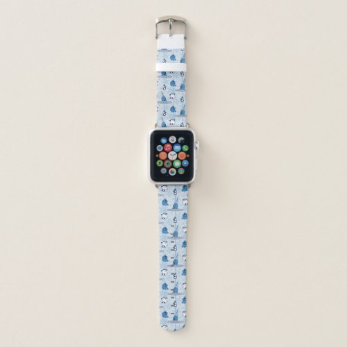 Mr. Narwhal Blue Snowflake Pattern Apple Watch Band