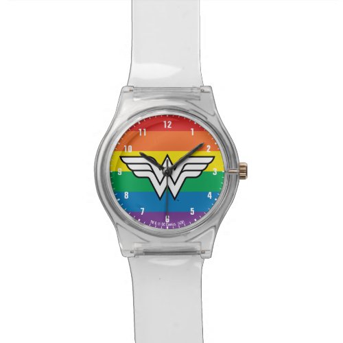 Wonder Woman Rainbow Logo Watch