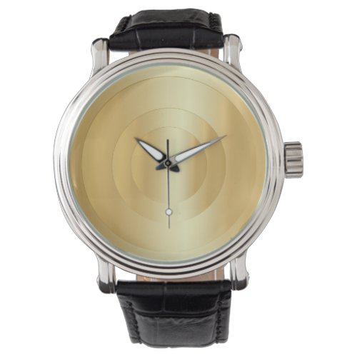 Faux Gold Trendy Glamorous Elegant Template Watch