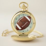 Football Design Pocket Watch