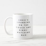 Funny Lazy Watching TV Personalized Coffee Mug