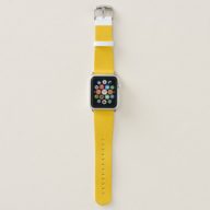 Solid color deep lemon mustard yellow apple watch band