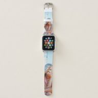 Woman waving her hair by the wind apple watch band