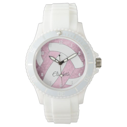 girly dusty pink custom sports gifts volleyball wa watch