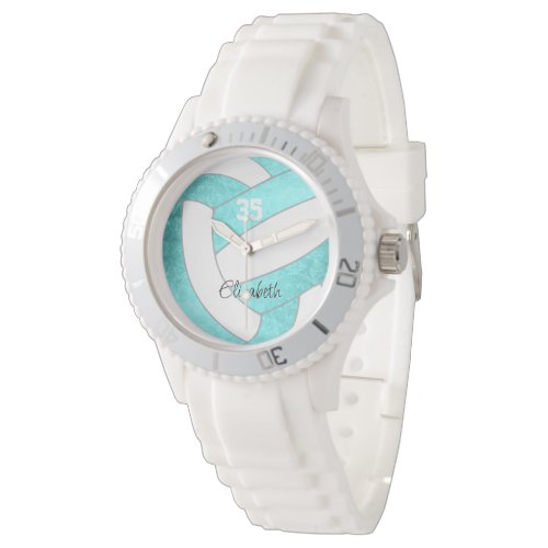 girly turquoise volleyball player name watch