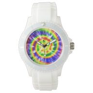 Hippy Peace Retro Tie Dye Colorful Boho Watch