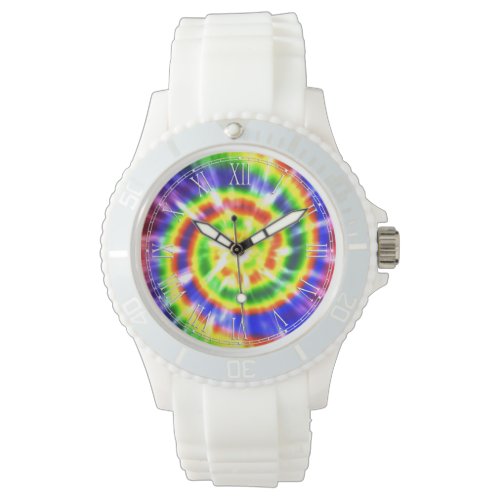 Hippy Peace Retro Tie Dye Colorful Boho Watch