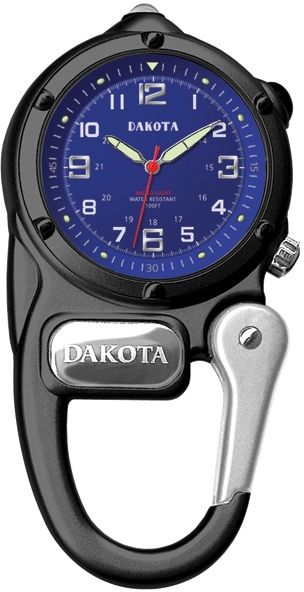 Dakota Watches Mini Clip Microlight Blue Dial Black Case